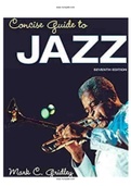Concise Guide to Jazz 7th Edition Gridley Test Bank