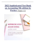 2022 Sophisticated Test Bank on Accounting 9th edition by Fischer. Chapter 1-21
