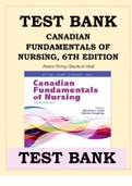 CANADIAN FUNDAMENTALS OF NURSING, 6TH EDITION TEST BANK ISBN- 9781771721134  Test Bank For Canadian Fundamentals Of Nursing, 6th Edition Potter/Perry/Stockert/Hall 
