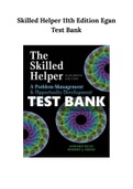 Skilled Helper 11th Edition Egan Test Bank