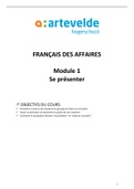 Modules Français des Affaires - Bedrijfsmanagement 