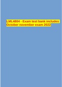 LML4804 - Exam test bank includes October november exam 2022