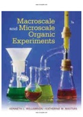Macroscale and Microscale Organic Experiments 7th Edition Williamson Solutions Manual