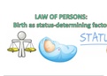 Birth as status-determining factor
