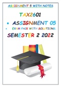 TAX2601 ASSIGNMENT 5 SEMESTER TWO  2022