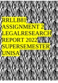 RRLLB81 ASSIGNMENT 2 LEGALRESEARCH REPORT 2022 SUPERSEMESTER UNISA