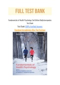 Fundamentals of Health Psychology 2nd Edition Hadjistavropoulos Test Bank