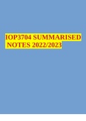 IOP3704 SUMMARISED NOTES 2022/2023