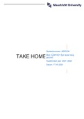 Take home toets GZW1021: Een Leven Lang Gezond 