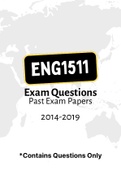 ENG1511 - Exam Questions PACK (2014-2019)