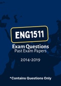 ENG1511 - Previous Question Papers (2014-2019)