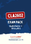 CLA2602 (NOtes, ExamPACK, and ExamQuestions)