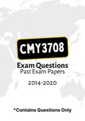 CMY3708 - Exam Questions PACK (2014-2020)