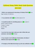 California Notary Public Questions 2022 | Consisting Of 133 Questions With Verified Answers From Experts