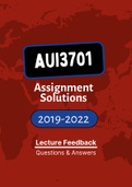 AUI3701 - Tutorial Letters 202 (Merged) (2019-2022) (Questions&Answers)