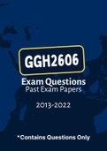 GGH2606 - Exam Questions PACK (2013-2022)
