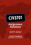CIV3701 - Tutorial Letters 201 (Merged) (2017-2022) (Questions&Answers)