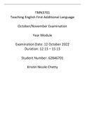 TMN3701 Exam Answers 2022 OCT/NOV (Achieved 90%)