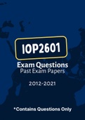 IOP2601 - Exam Question Papers (2012-2021)
