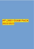 AFL2603 EXAM PACK 2022/2023