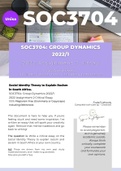 SOC3704 Group Dynamics - Assignment 2 and Final Exam Essay Bundle