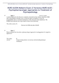 NURS 6630N Midterm Exam (3 Versions)-NURS 6630 - Psychopharmacologic Approaches to Treatment of Psychopathology