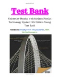 University Physics with Modern Physics Technology Update 13th Edition Young Test Bank
