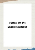 Psychology 253 Student Summaries (Cum Laude)