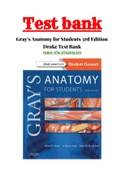 Gray’s Anatomy for Students 3rd Edition Drake Test Bank ISBN: 9780702051319 |All Chapter | 100% Correct Answers .