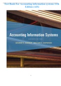 Test Bank For Accounting information systems 11th Edition (AIS) Study Guide