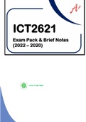 ICT2621 - PAST EXAM PACK SOLUTIONS & BRIEF NOTES - 2022