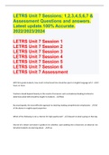 LETRS Unit 7 Sessions; 1,2,3,4,5,6,7 & Assessment Questions and answers. Latest update.100% Accurate. 2022/2023/2024 LETRS Unit 7 Session 1 LETRS Unit 7 Session 2 LETRS Unit 7 Session 3 LETRS Unit 7 Session 4 LETRS Unit 7 Session 5 LETRS Unit 7 Session 6 