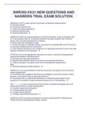 SWR302-FA21 NEW QUESTIONS AND NASWERS TRIAL EXAM SOLUTION