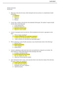 NUR MISC Health Assessment Final Exam Questions and Answers