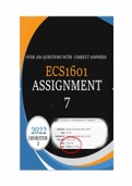 ECS1601 ASSIGNMENT 7 SEMESTER 2 2022 - 100%