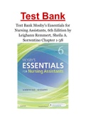 Test Bank Mosby's Essentials for Nursing Assistants, 6th Edition by Leighann Remmert, Sheila A. Sorrentino Chapter 1-38