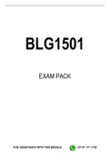 BLG1501 MCQ EXAM PACK 2023