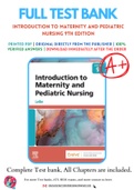 Test Bank for Introduction to Maternity and Pediatric Nursing 9th Edition By Gloria Leifer Chapter 1-34 Complete Guide A+
