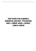 Test Bank for Campbell Essential Biology, 7th Edition, Eric J. Simon, Jean L. Dickey, Jane B. Reece
