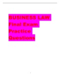 BUSINESS LAW Final Exam Practice Questions (1)