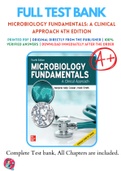 Test Banks For Microbiology Fundamentals: A Clinical Approach 4th Edition by Marjorie Kelly Cowan, 9781260702439, Chapter 1-22 Complete Guide