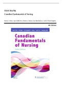Canadian Fundamentals of Nursing, 6th Edition (Potter, Perry, 2019)Test Bank 