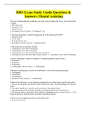 RHS Exam Study Guide Questions & Answers | Dental Assisting