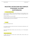 MILESTONE 2 RETAKE EXAM 2022/23 COMPLETE STUDYGUIDE / ALL EXAM QUESTIONS(LEAK)