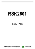 RSK2601 MCQ EXAM PACK 2022