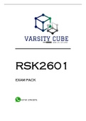 RSK2601 MCQ EXAM PACK 2022