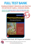 Test Bank for Pharmacotherapy Principles and Practice 5th Edition By Marie A. Chisholm-Burns; Terry L. Schwinghammer; Patrick M. Malone; Jill M. Kolesar; Kelly C. Lee; P Chapter 1-102 Complete Guide A+