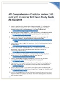ATI Comprehensive Predictor review (160 quiz with answers)/ Exit Exam Study Guide #3 2023/2024