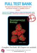Test Bank For Developmental Biology 12th Edition By Michael J.F. Barresi; Scott F. Gilbert 9781605358222 Chapter 1-25 Complete Guide 