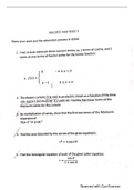 Technical Calculus with Analytic Geometry Test#3